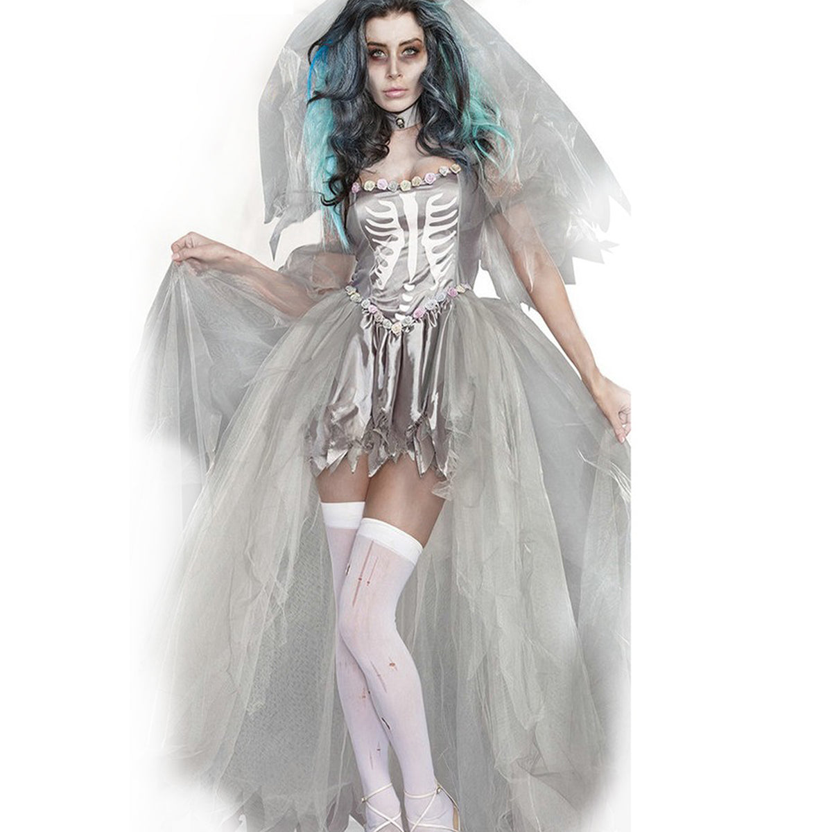 Gothic Corpse Bride Halloween costume image 5