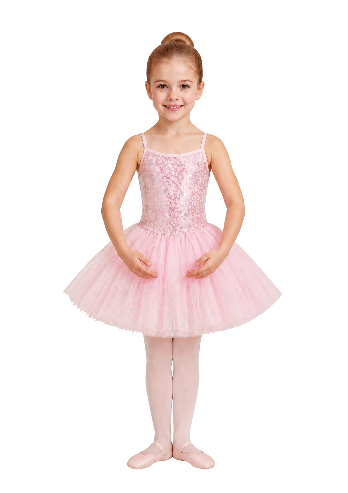 Sparkle Pink Green Sequin Ballet Tutu Dress
