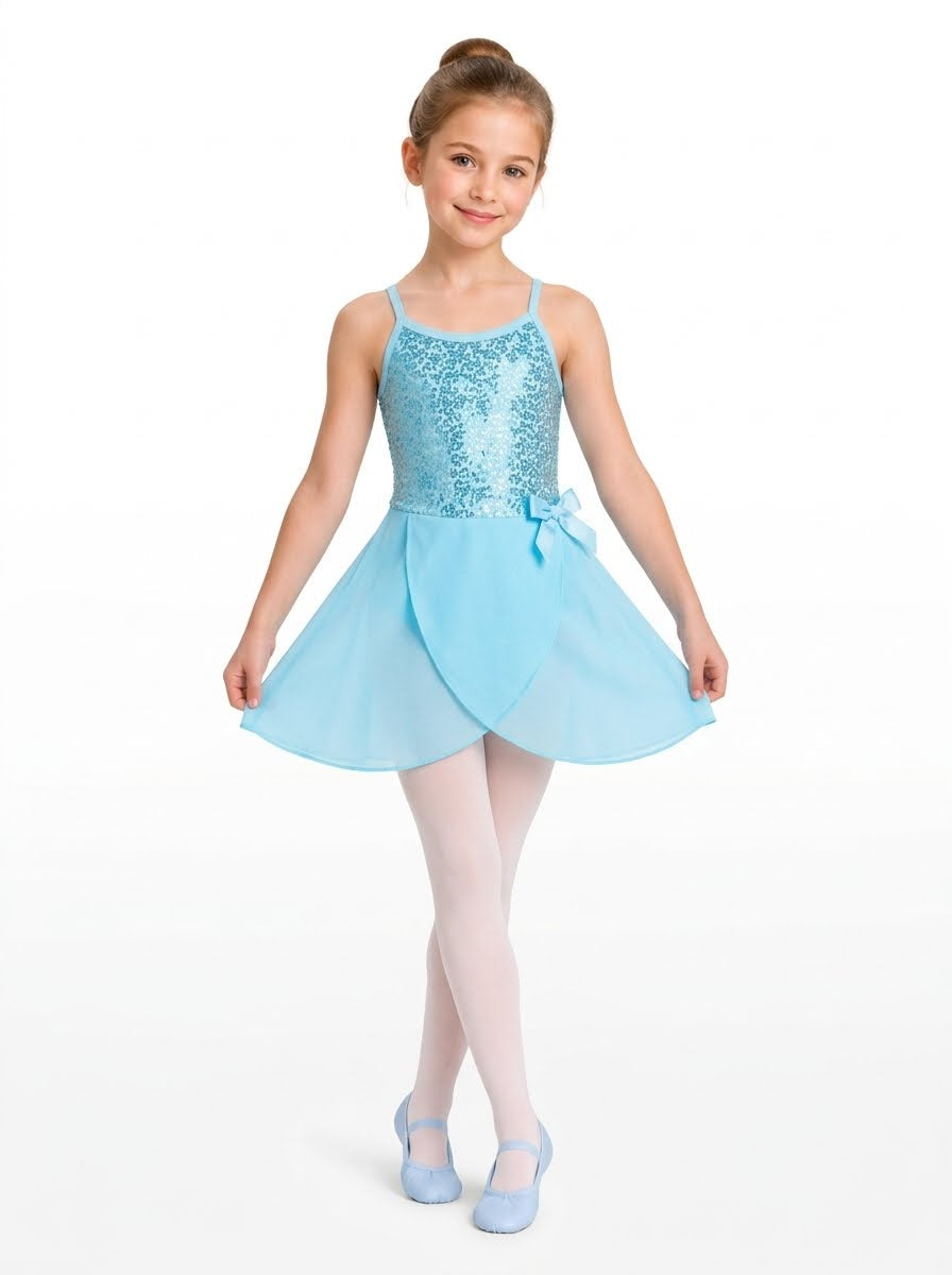 Blue Sequined Tulip Dance Dress