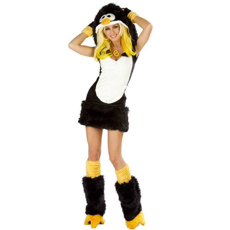 Women's playful penguin cozy animal dress costume image 0