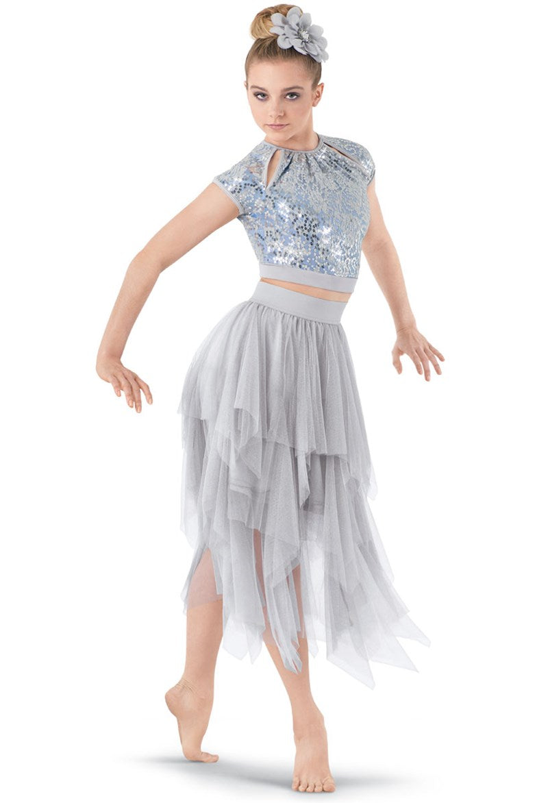 Silver and Grey Two-Piece Lyrical Dance Costume image 1