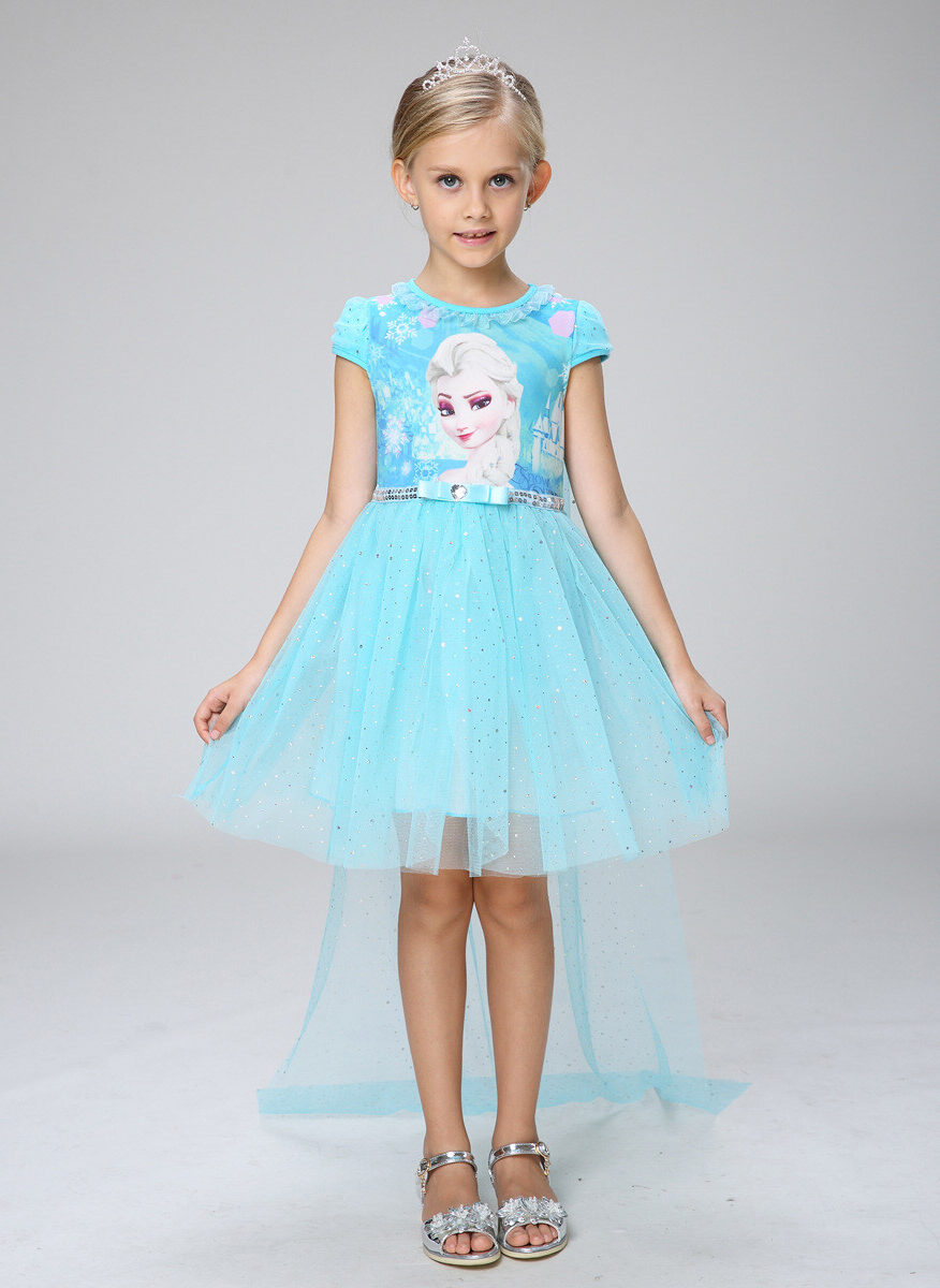 Elsa Aqua Tutu Dress and Cape image 0