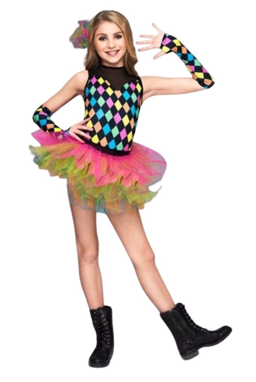 Harlequin Diamond Print Jazz Dance Costume image 0