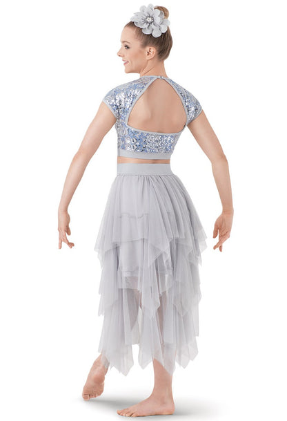 Silver and Grey Two-Piece Lyrical Dance Costume image 2
