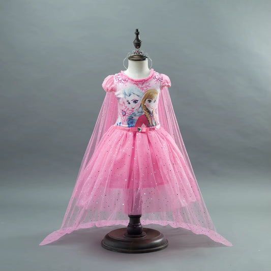 Elsa Pink Tutu Dress and Cape image 1