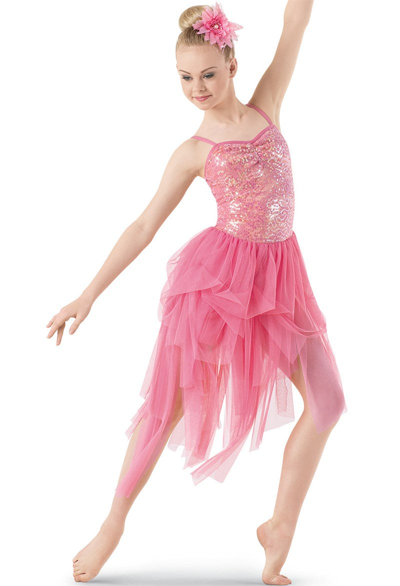 Weissman Pink Sequin Lace Lyrical Dance Dress image 0
