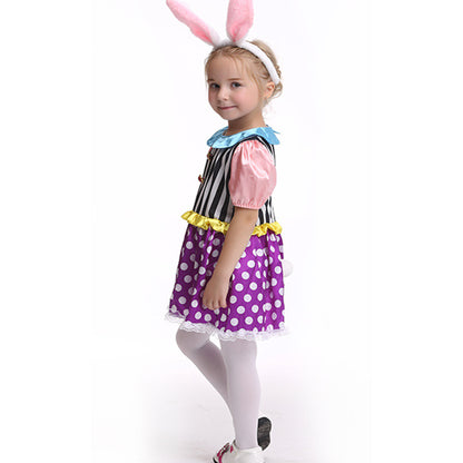 Toddler girl bunny cosplay dress image 3