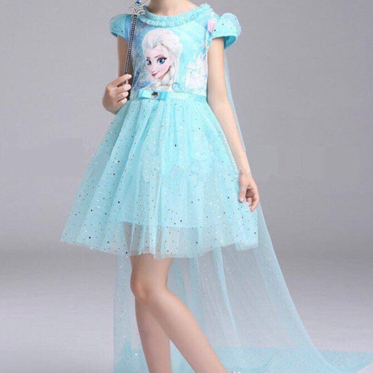 Elsa Aqua Tutu Dress and Cape - 2 - 3 YEARS image