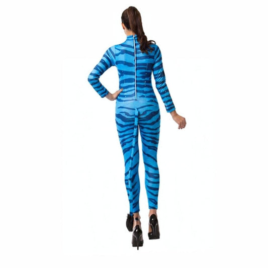 Adult Avatar-Style Blue Feline Jumpsuit image 1