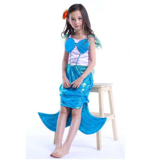 Girls Shimmering Mermaid Dress with Tail image 0
