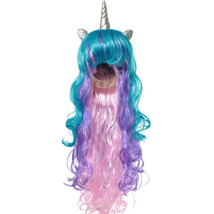 Unicorn Wig Teal & Pink